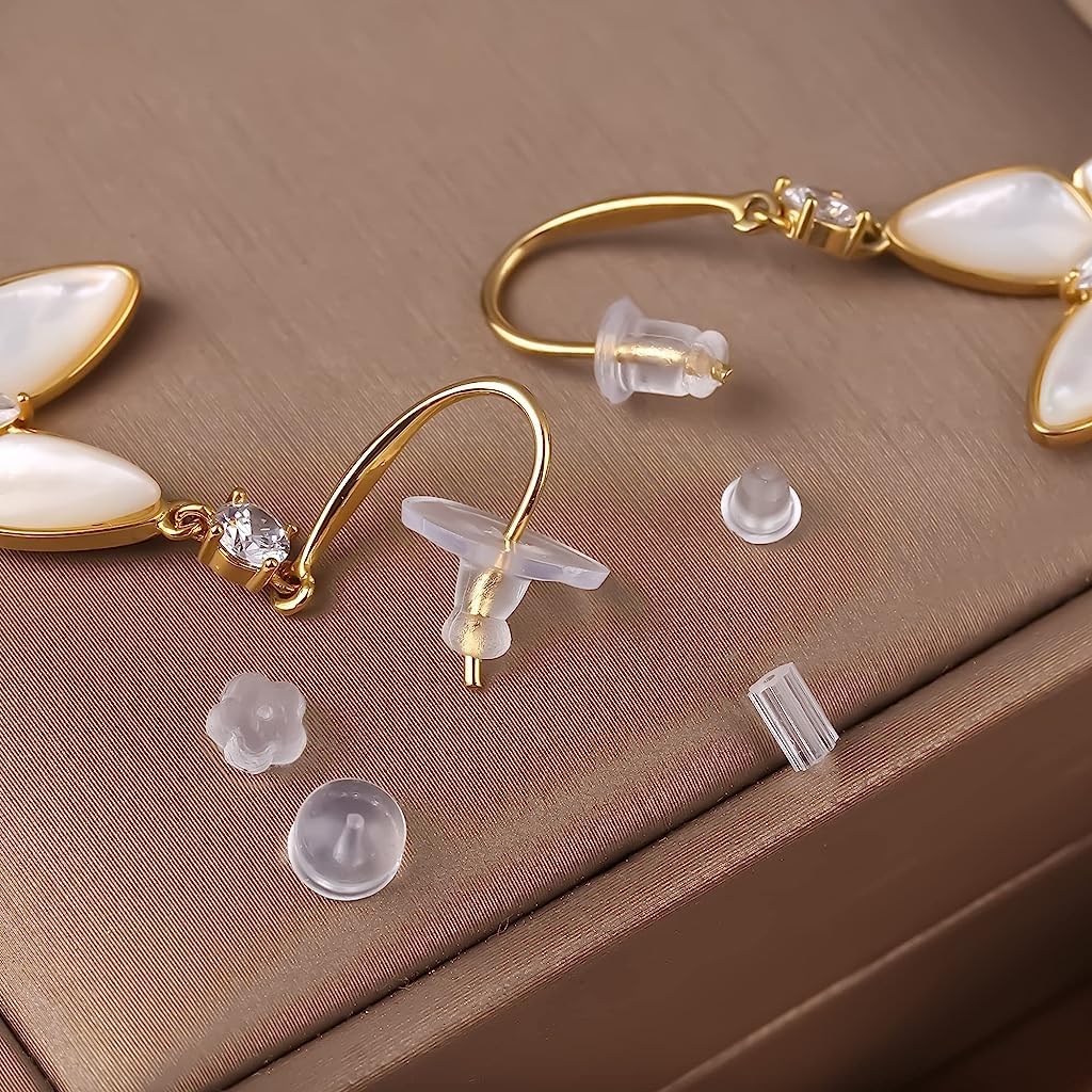 MAYCREATE 550Pcs Earring Backs for Ear Studs, 6 Styles Silicone Rubber Earring Stopper with Box, Soft Clear Earring Clutch Backing Replacement Kits for Fish Hook Earring Studs Hoops MAYCREATE 550Pcs Earring Backs for Ear Studs, 6 Styles Silicone Rubber Earring Stopper with Box, Soft Clear Earring Clutch Backing Replacement Kits for Fish Hook Earring Studs Hoops